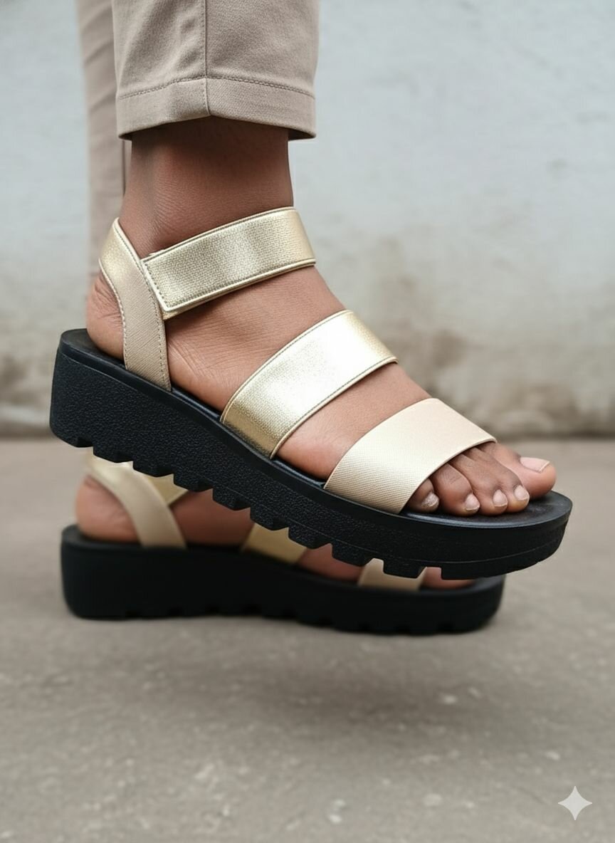 Sandales compensées élégantes