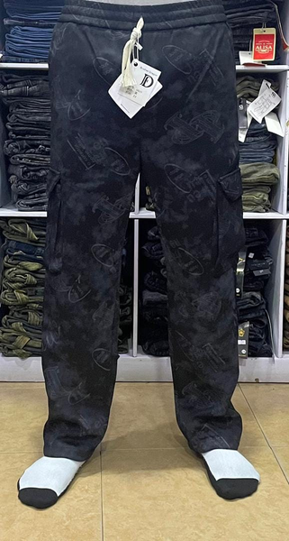 gray pants with print