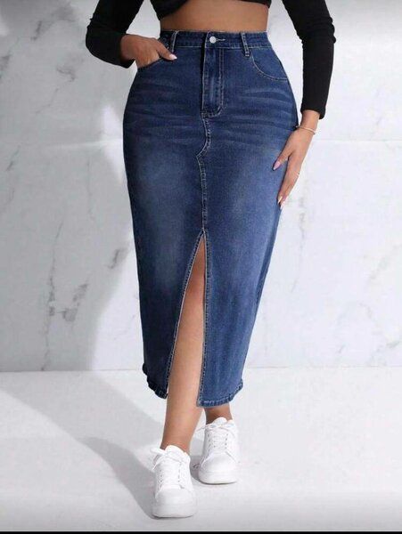 Jupe en jean avec fente