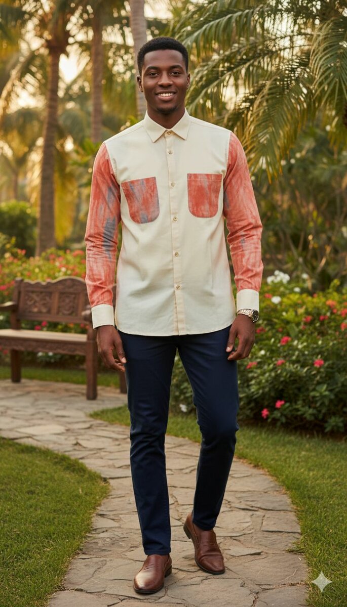 Chemise à motifs élégants homme