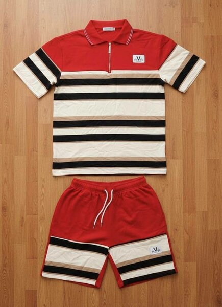 Ensemble décontracté à rayures