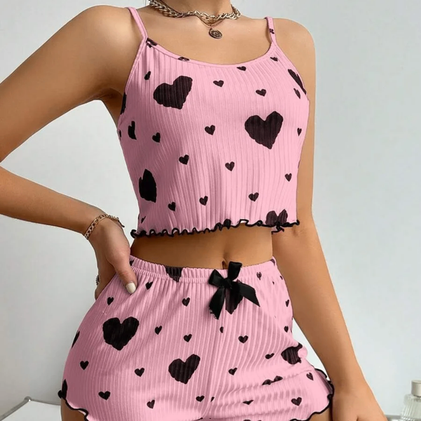 Ensemble Pyjama Cœur Femme
