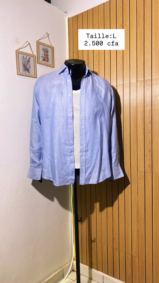 Chemise Bleue Homme Taille L