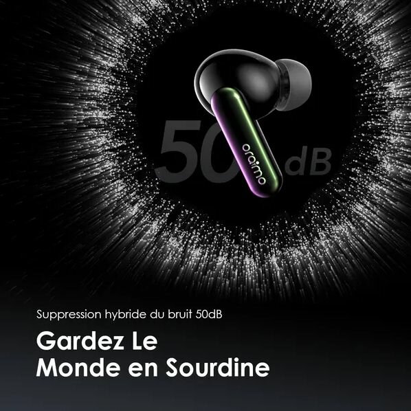 Oraimo Bluetooth SpaceBuds Réduction Bruit 50- Qualité Pure