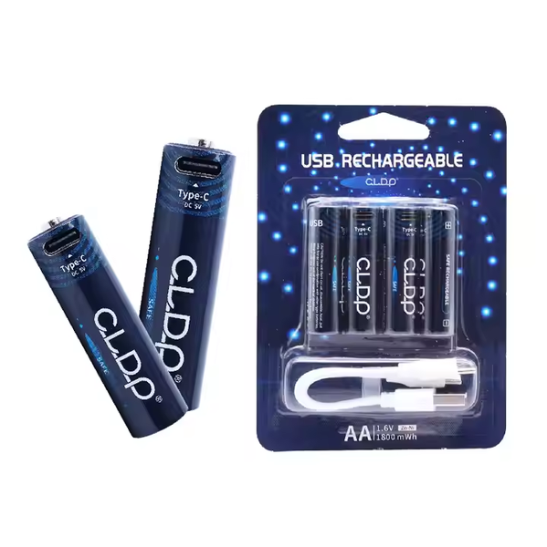 Piles Rechargeables AA Nizn 1.5V Avec Port USB