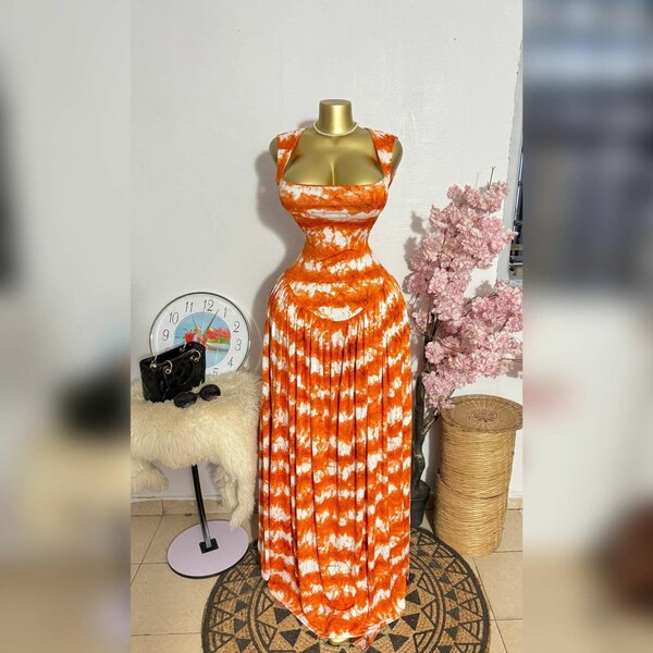 Robe longue élégante ethnique