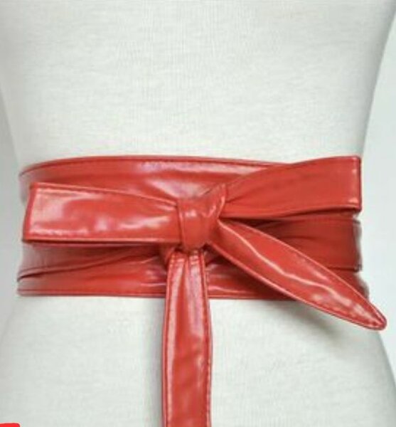 Women's Faux Leather Obi Belt