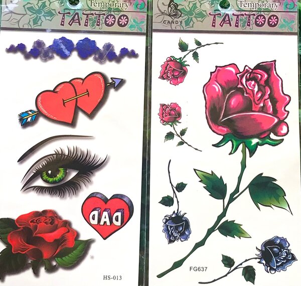 Temporary tattoo stickers for ladies
