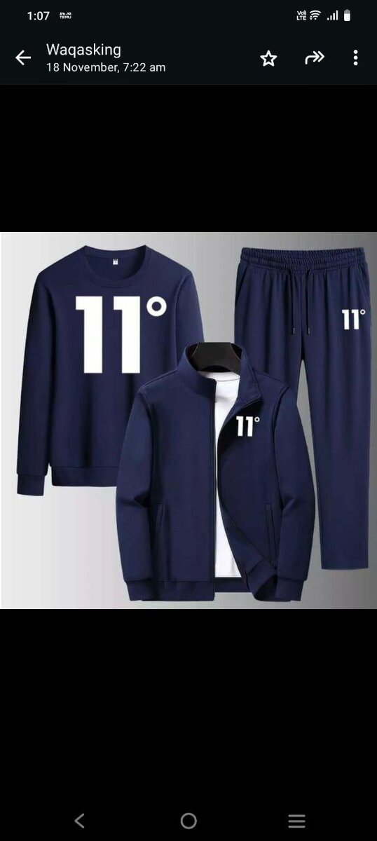 A&S Foulk Jacket Style 3-Pcs Tracksuit