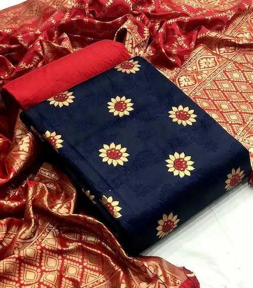 Woven Design Fabric - Cotton Silk