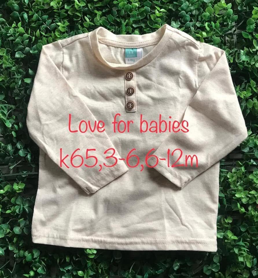 Longsleeve beige, 3-6, 6-12m
