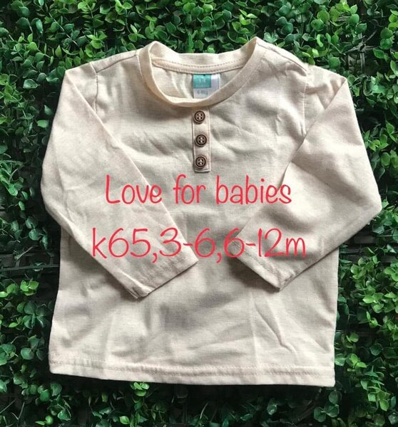 Longsleeve beige, 3-6, 6-12m