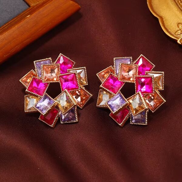 Boucles d'oreilles colorées