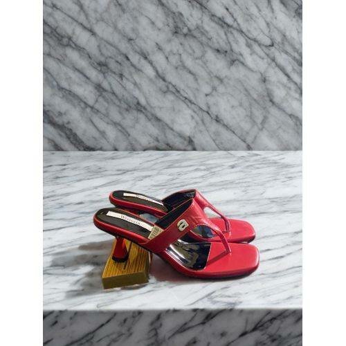 Wisteria Chic classy Mid-Heeled Sandal Red