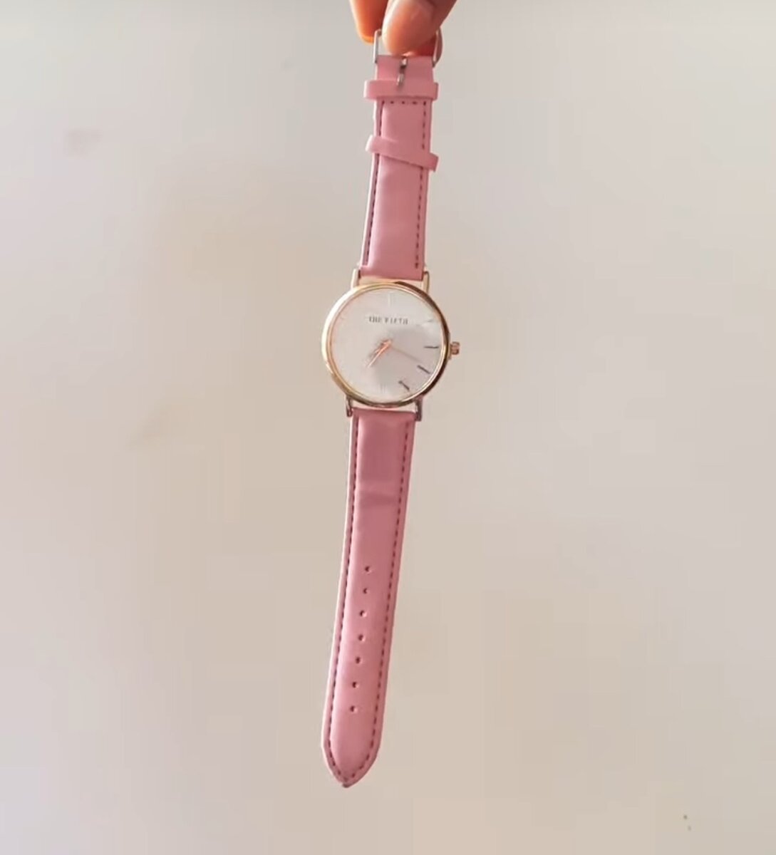 Pink wrist watch