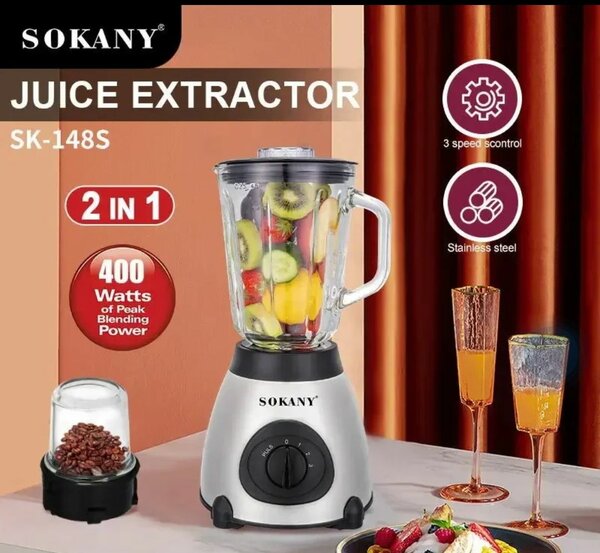Mixeur sokany incassable 1.5 litres