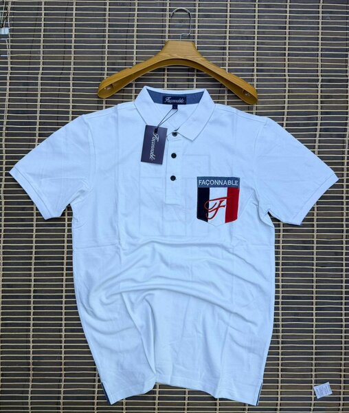Polo homme blanc Faconnable