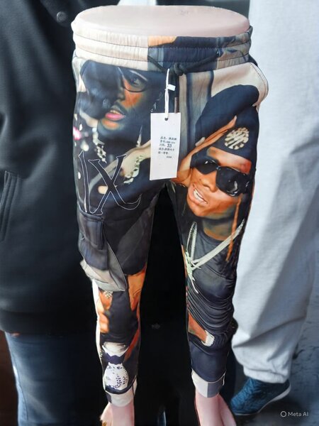 Pantalon imprimé graphique stylé