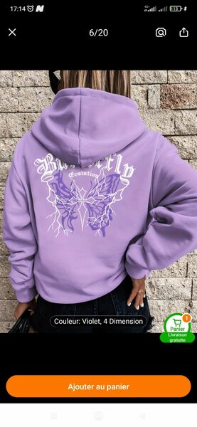 Sweat à Capuche Papillon