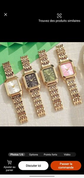 Montre en acier inoxydable pour femme