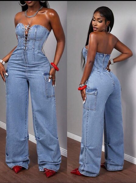 Combinaison en jean pour femme