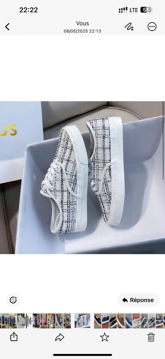 Baskets tendance à carreaux