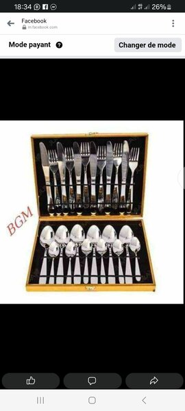 Coffret de 6 cuillère 6 fourchette et 6 couteaux