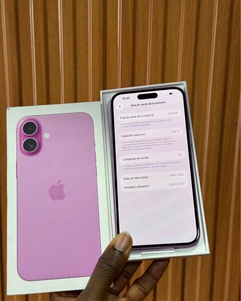 iPhone 16 plus rose 128Go