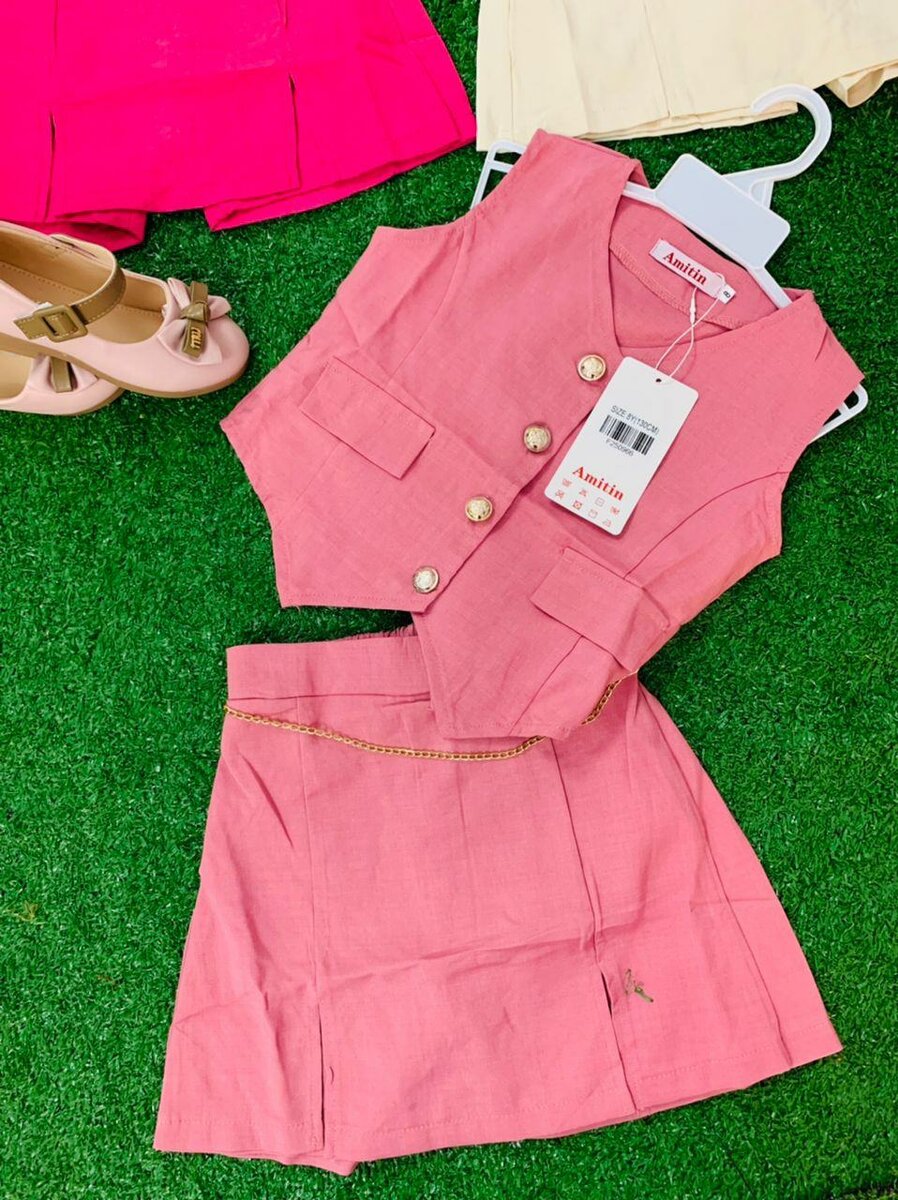 Ensemble chic fille beige