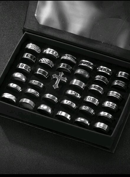 Unité de bagues homme en acier