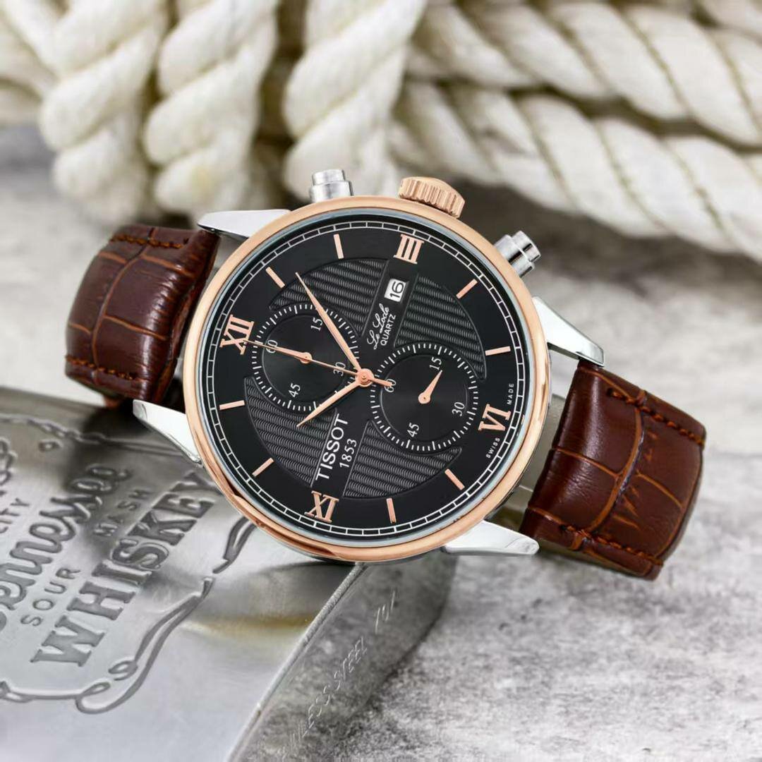 Montre Tissot homme cuir marron