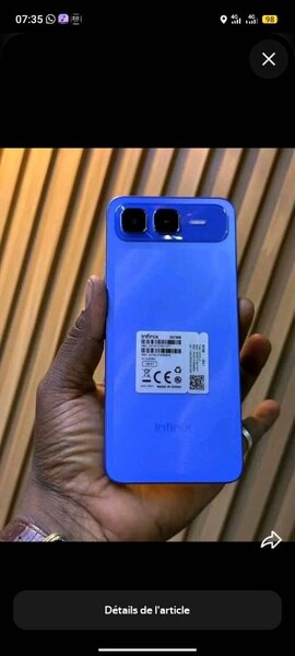 Smartphone bleu performant