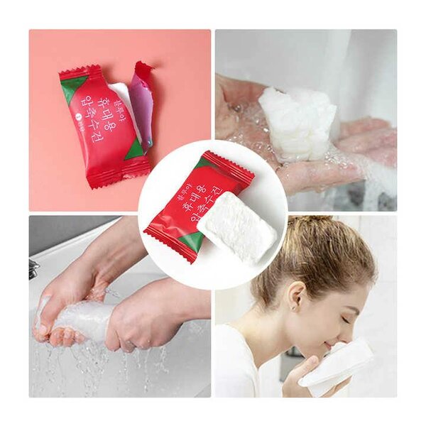 Serviette magique compressée