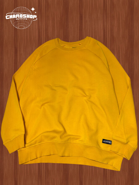 Sweat-shirt jaune vif unisexe