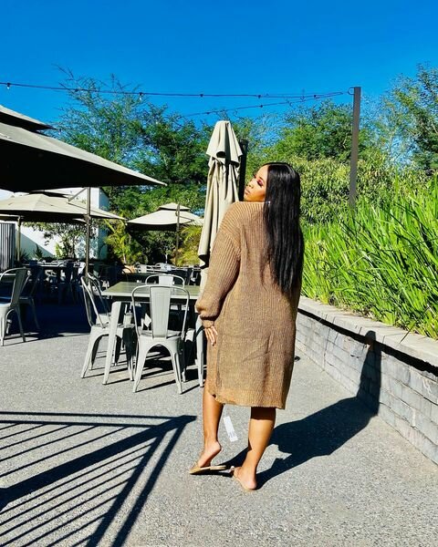 warm  knitted jersey brown