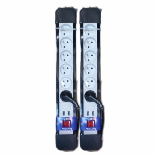 Lots De 2 Multiprises Parafoudre 6 Prises Avec 2 Ports