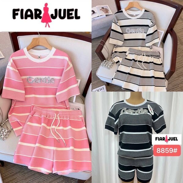 Set de Pyjama Rayé Femme