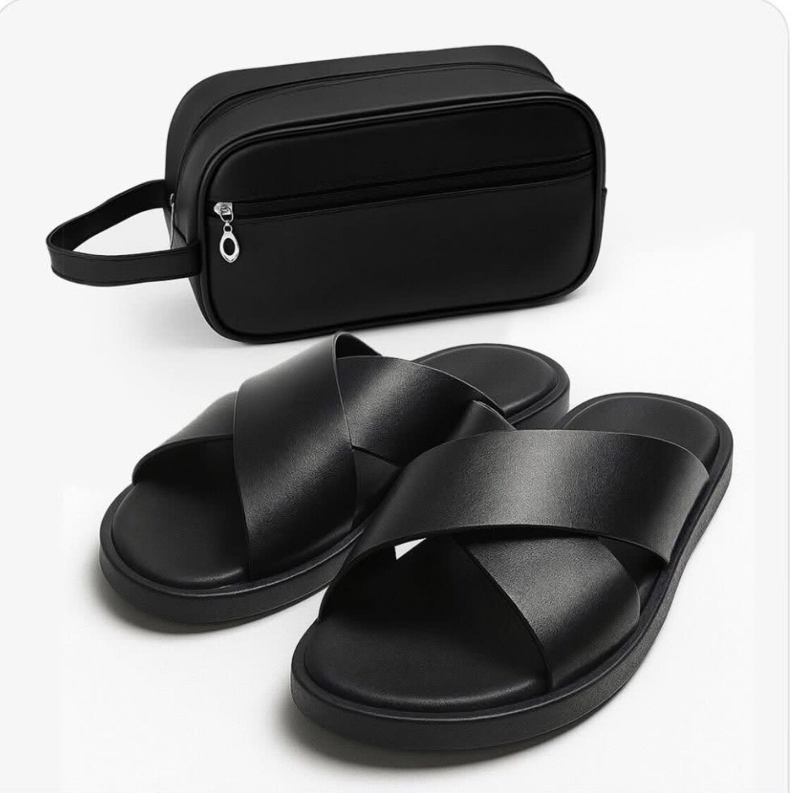 Sandales en cuir noir élégantes