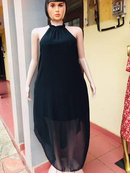 Black dress chiffon fabric