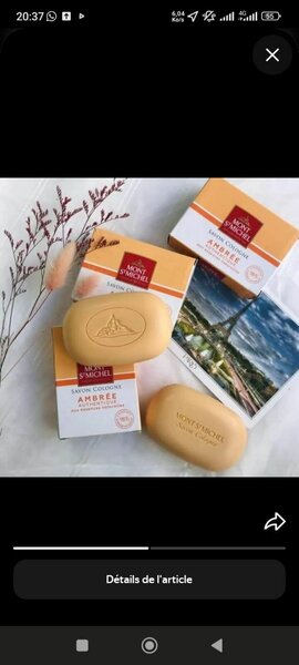 Savon Mont St Michel Ambre