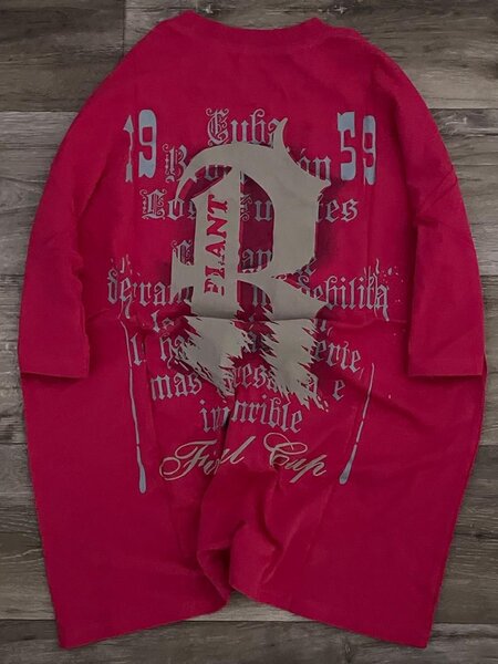 Veste ample rouge imprimée