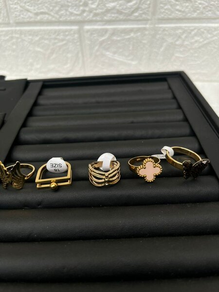 rings and earrings