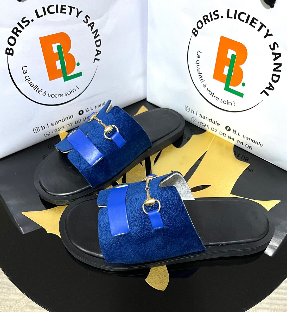 Sandales bleu Boris L.