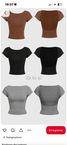 T-shirt col rond pour femme