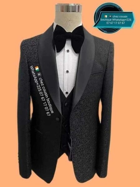 Smoking élégant en jacquard