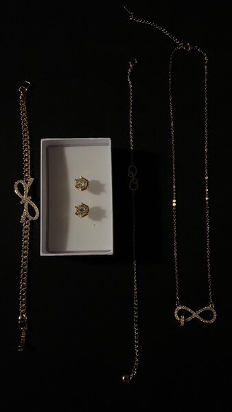 bracelets and necklace