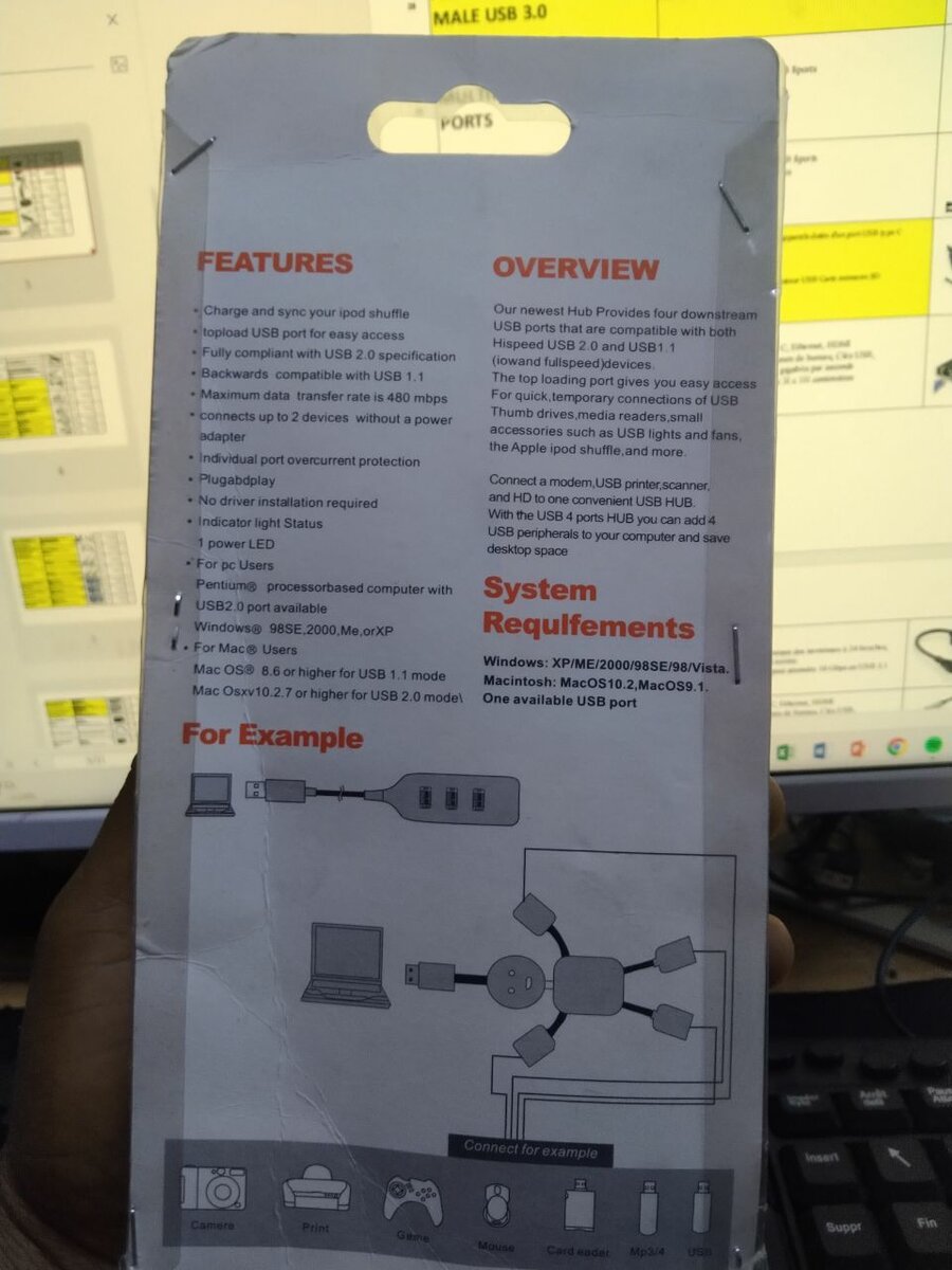 Hub USB 4 ports Hi-Speed