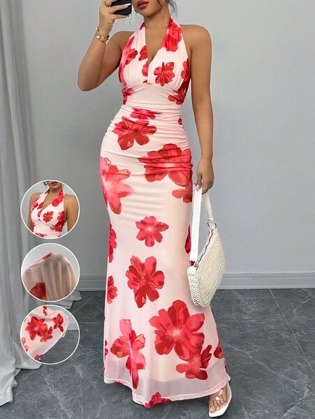 Robe longue fleurie élégante