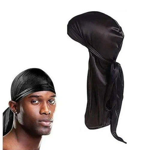 Durag en satin noir