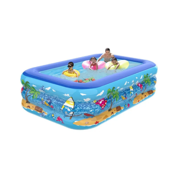 PISCINE GONFLABLE 1 M50 + POMPE ÉLECTRIQUE